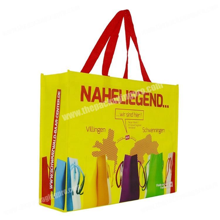 Large printed cheap promotional laminated non woven packaging retail bags