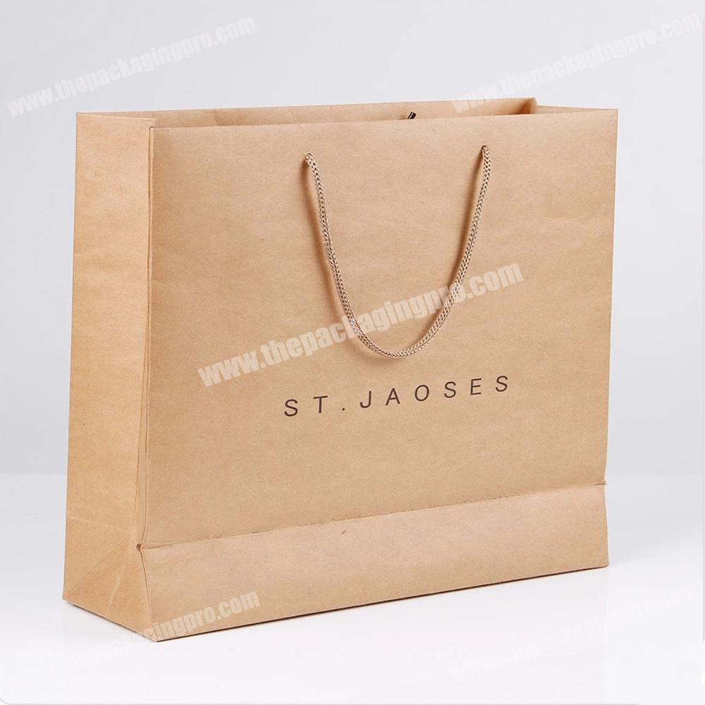 large size custom kraft paper gift grocery bag with logo