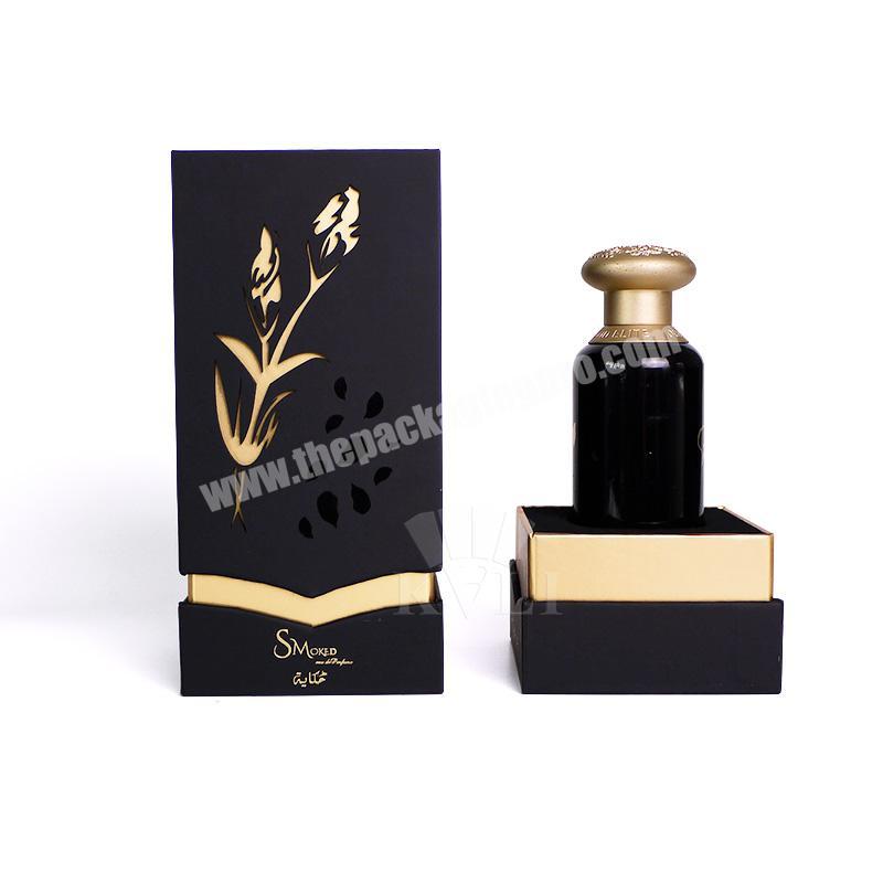 Laser cut engraved paper perfume gift packaging  box with envelope
