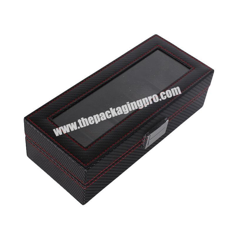 latest handmade leather make up case color custom watch jewelry display pvc window box yiwu manufacturer packaging cosmetic box