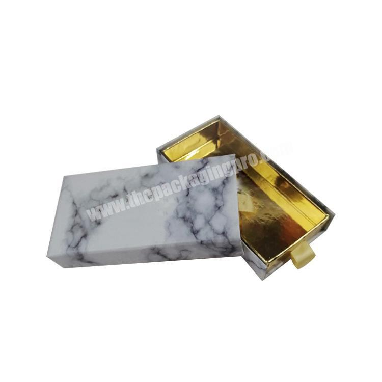 Leading Supplier Mini Suitcase Luggage Gift Box Gold Drawer Packing Boxes With Marble Printed