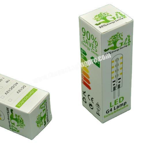 LED lamp CMYK custom printing paper boxes cardboard packaging box