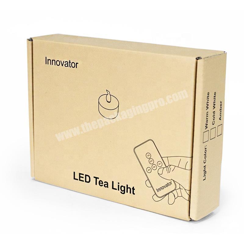 Led tea light candle foldable corrugated paper packaging box