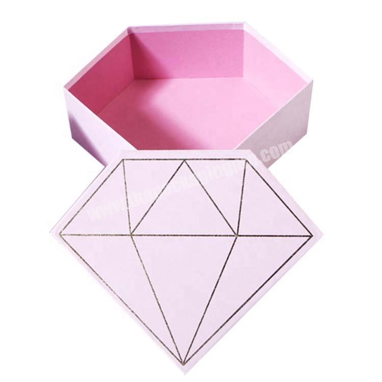 lid and base box New design square diamond shape flower gift boxes