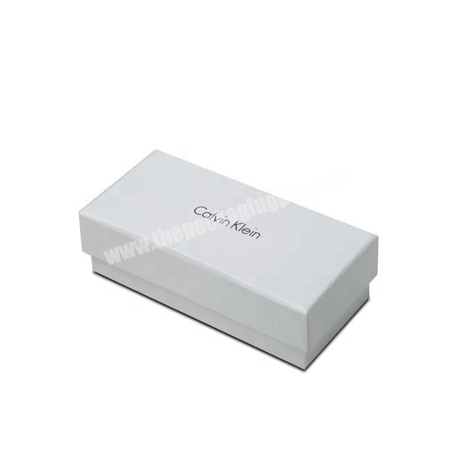 Lid and Base Cardboard Paper  gift Box with blister tray packaging box with black foil logo