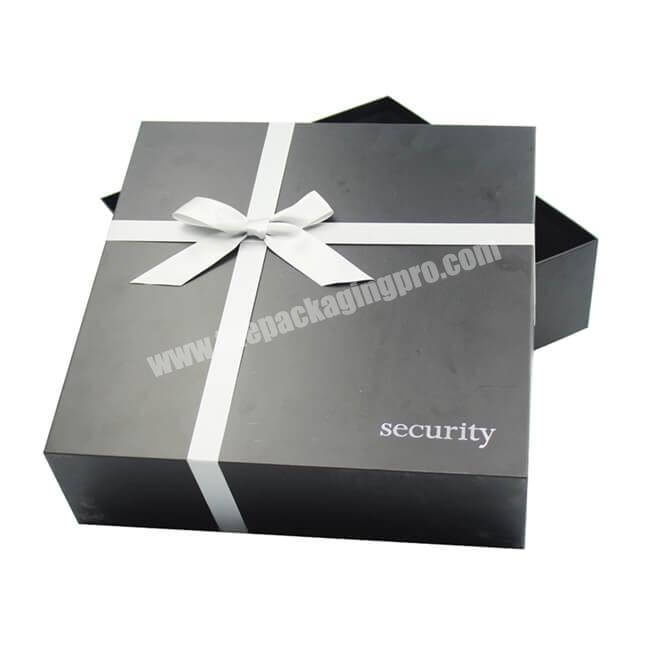 Lid And Base Design Packaging Gift Box With Butterfly Pattern Ribbon Big Box For Handbag
