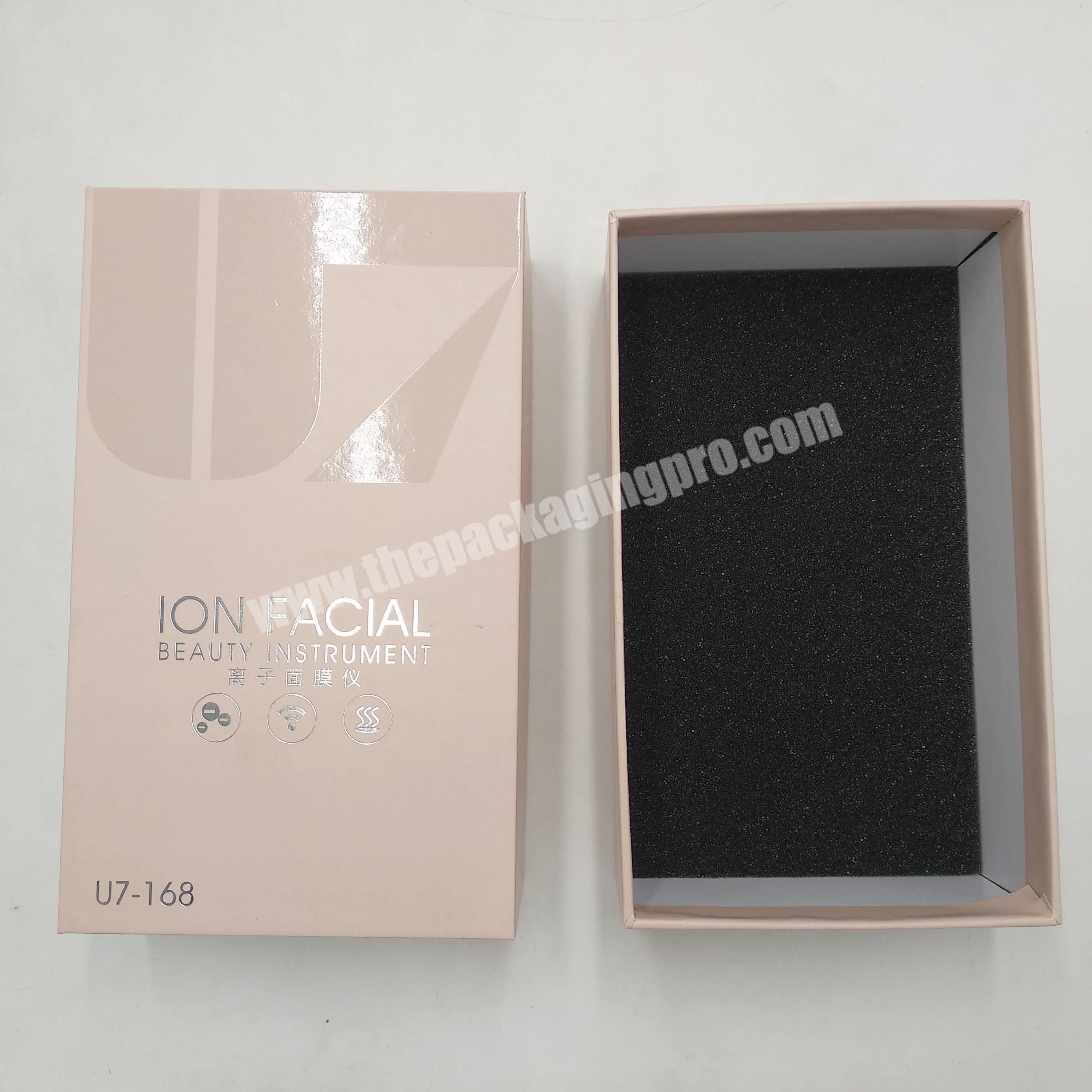 lid and base gift box for facial cleaner custom beauty instrument box packaging