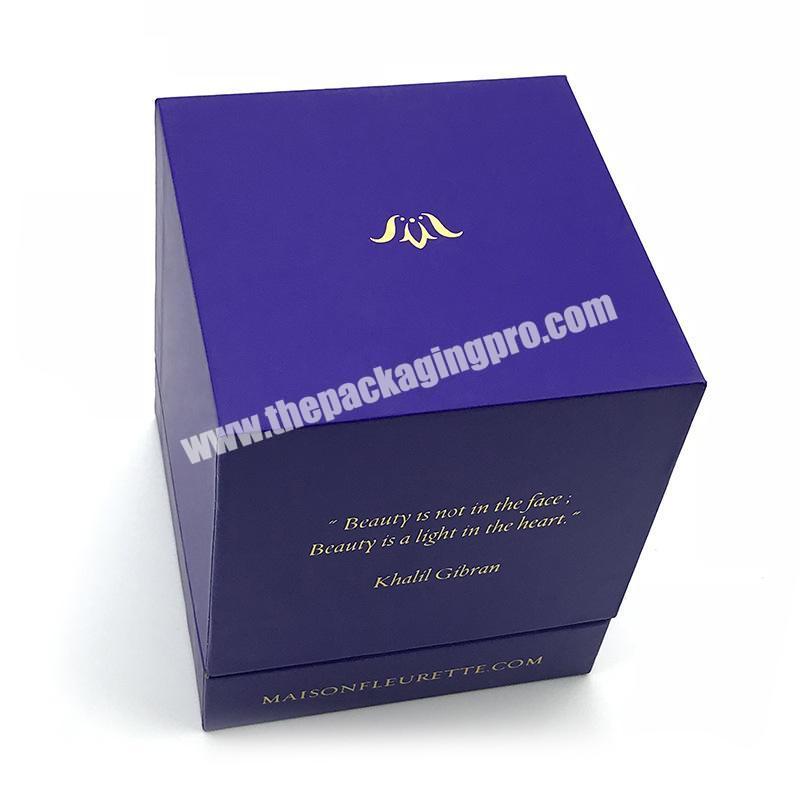 lid and base packaging box with foam inside for personal care and beauty with gold foiling in high-quality
