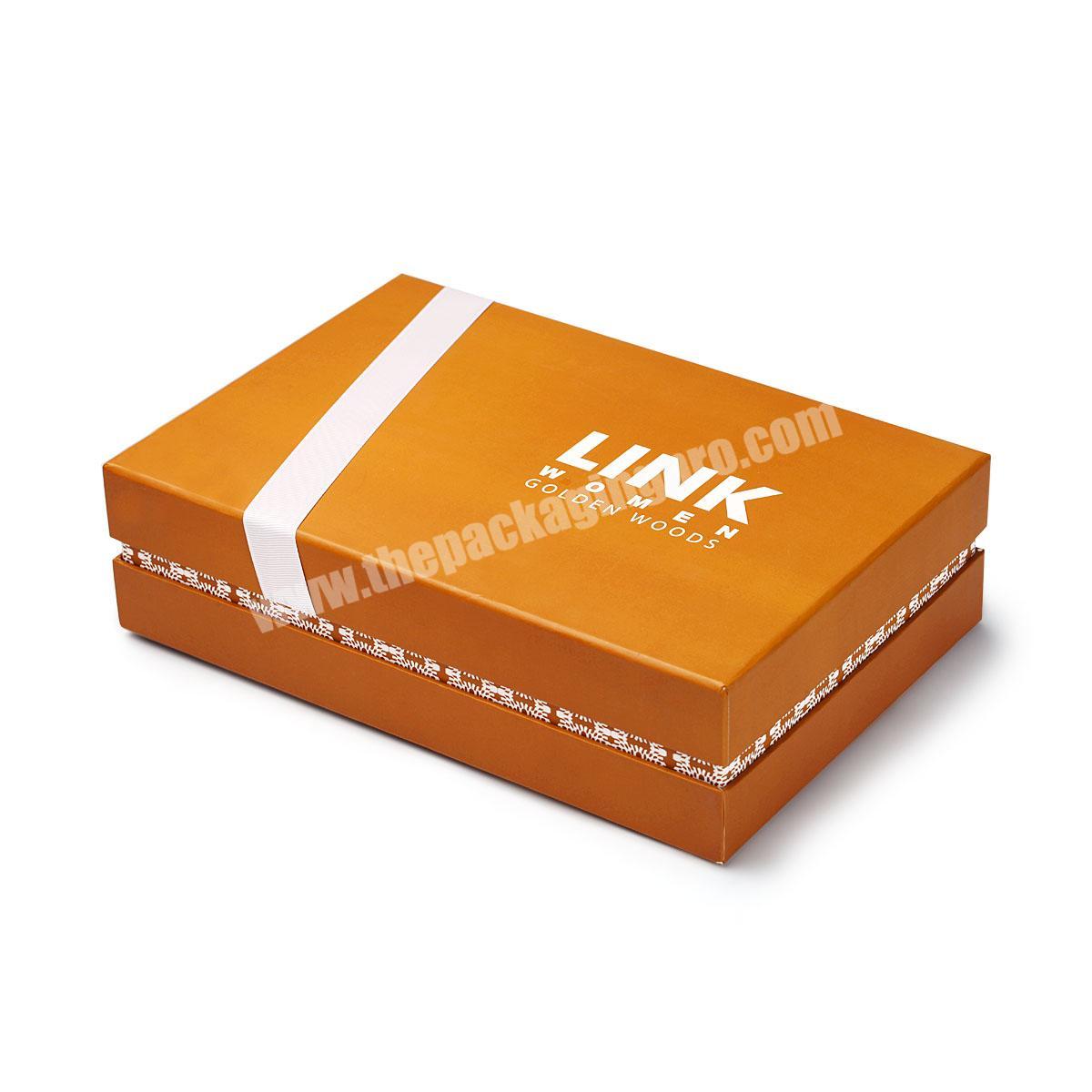 Lid and base rigid shoulder box for shoe packaging gift box