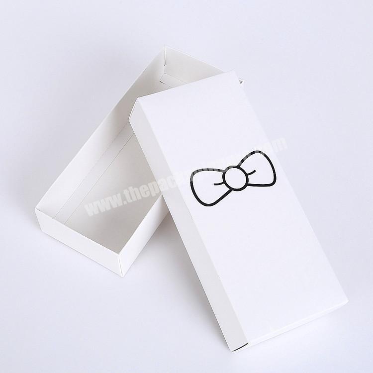 Logo Custom White Cute Style Square Stamped Hard Carton Packaging With Ample Supply