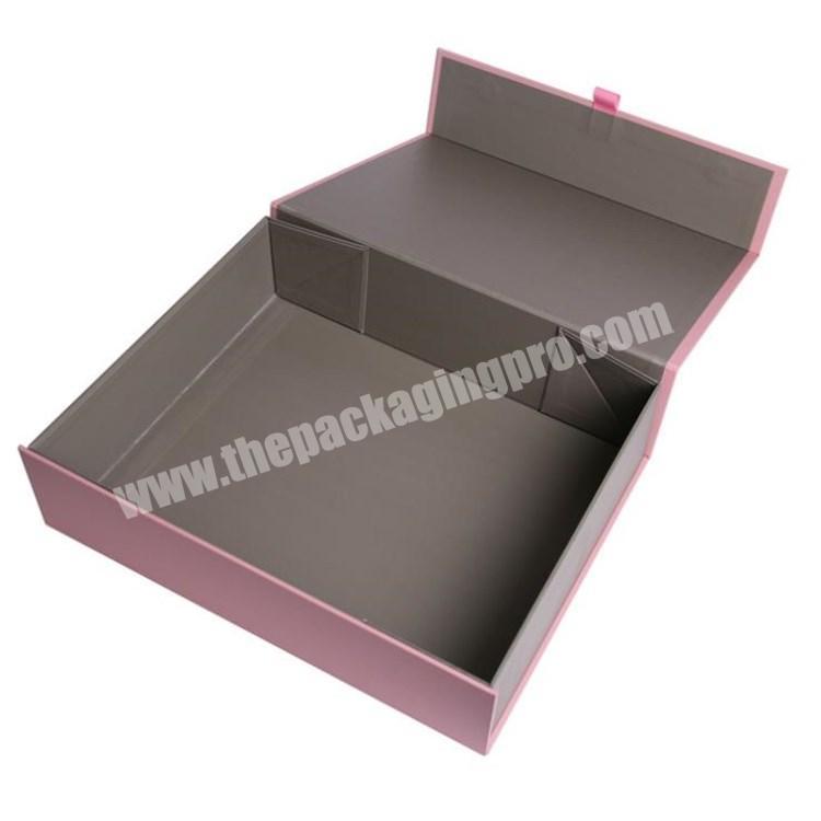 logo custom Wholesale suppliers elegant flat matte paper cardboard folding box hot stamping gift box magnetic closure