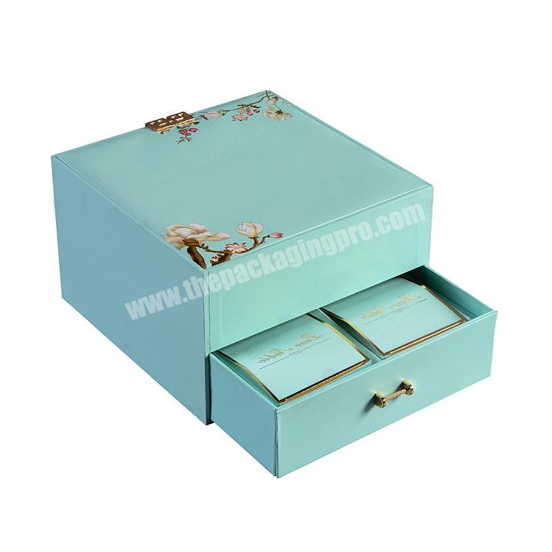 Logo Customized Rectangle Cardboard Drawer Moon cake Gift Box