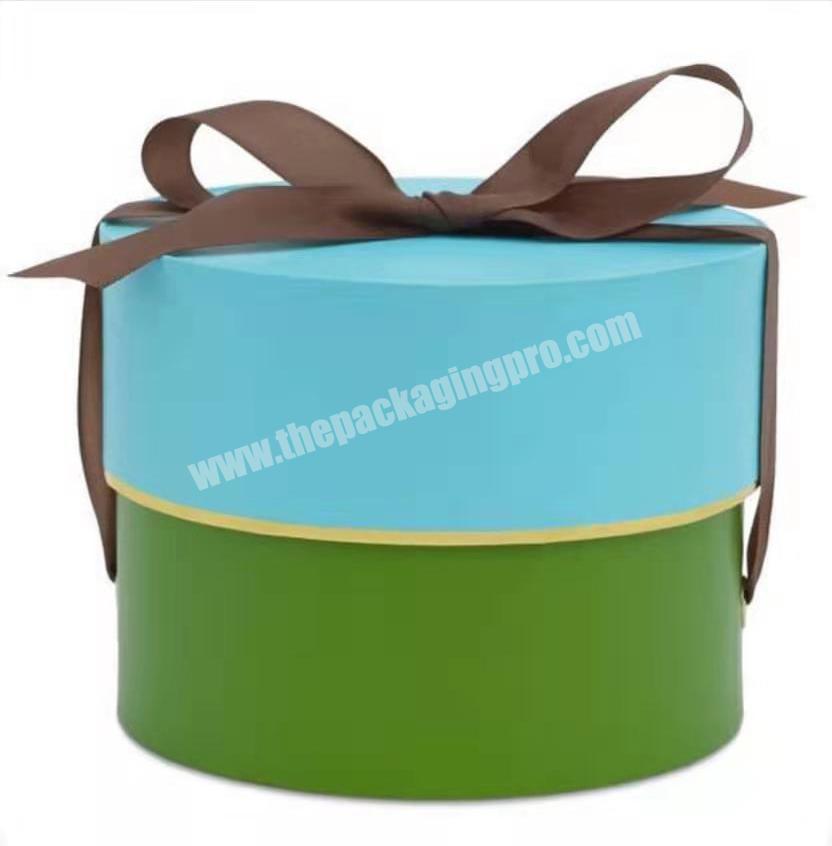 Logo designed luxury cosmetic box cardboard round storage box gift box