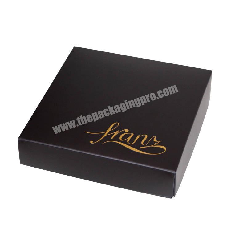 Logo Gold Stamping Top And Bottom Gift Box packaging box with lid