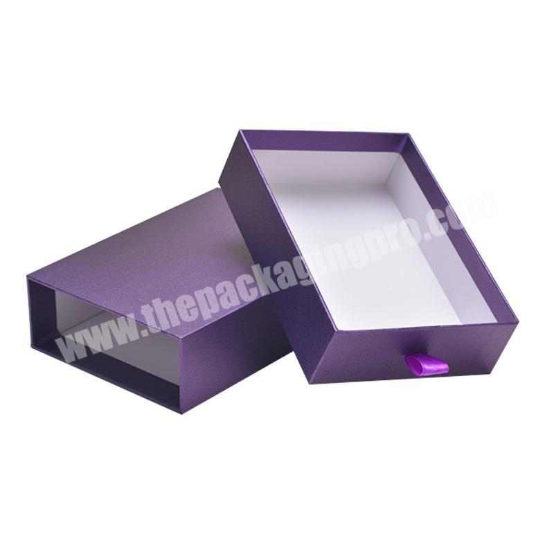 Logo Printed Cardboard Packaging Chocolate Perfume Towel Jewelry Watch sliding paper box