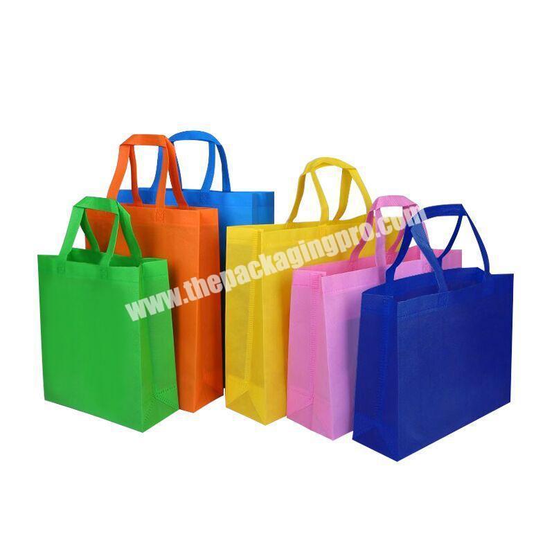 Logo Printed Foldable Reusable Non Woven Tote Shopping Bag Eco-Friendly with customized size