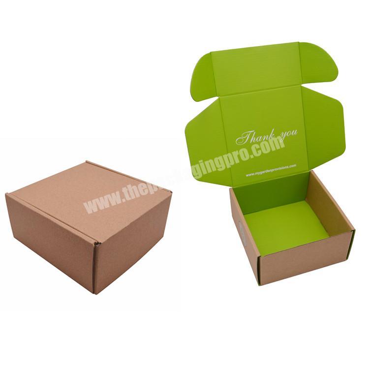 Logo printing corrugated cardboard gift box brown kraft paper packaging essential oil diffuser custom mailer box