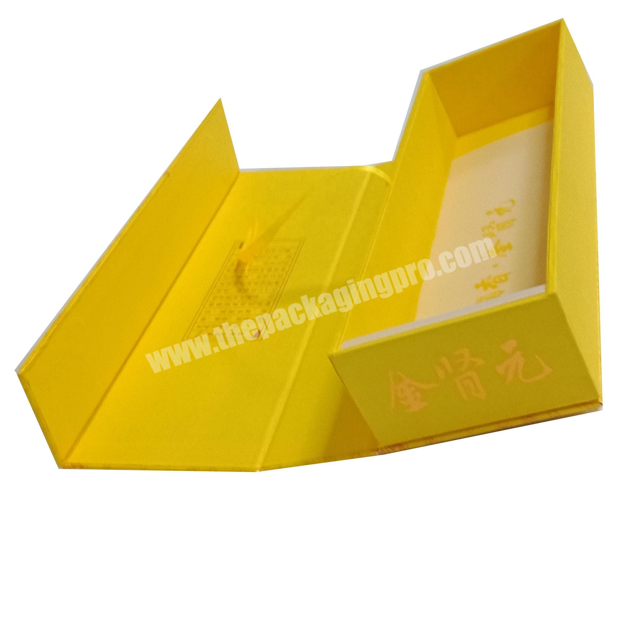 long printing yellow hard paper cardboard magnet tube hair packaging magnetic jacket book gift boxes