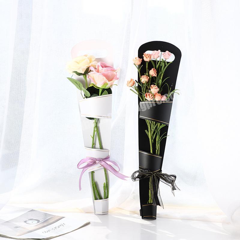 Long Stem Flower Box One Rose Wedding Gift Box With Handle