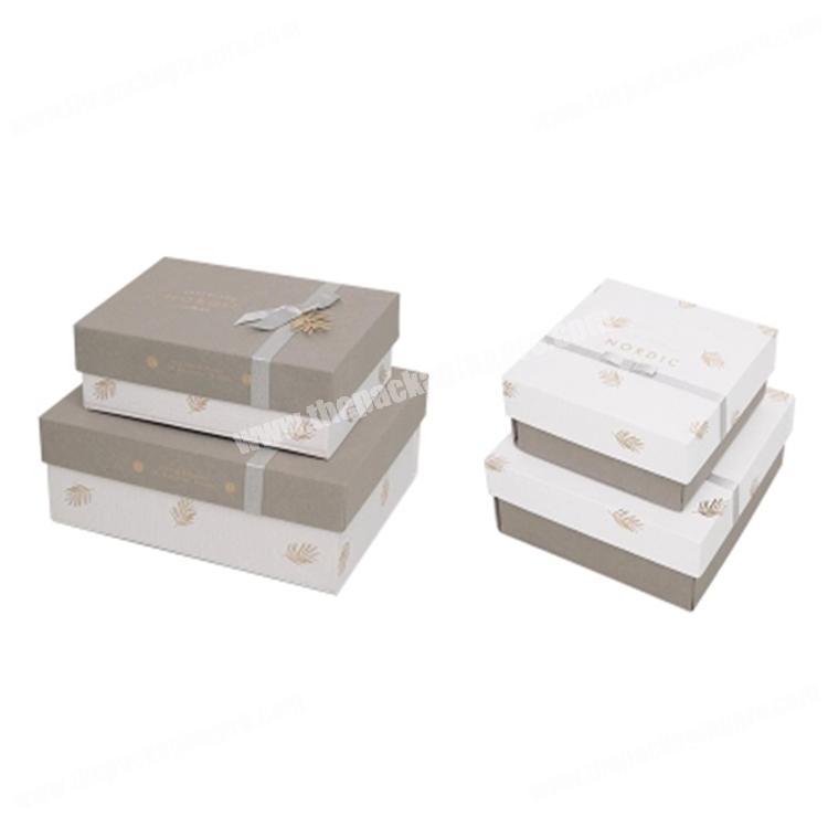 Lovely high quality rigid cardboard lid and base square baby toy gift box with lid