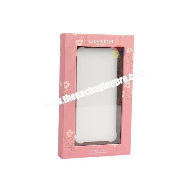 loverly pink mobile phone case packaging box with inner tray