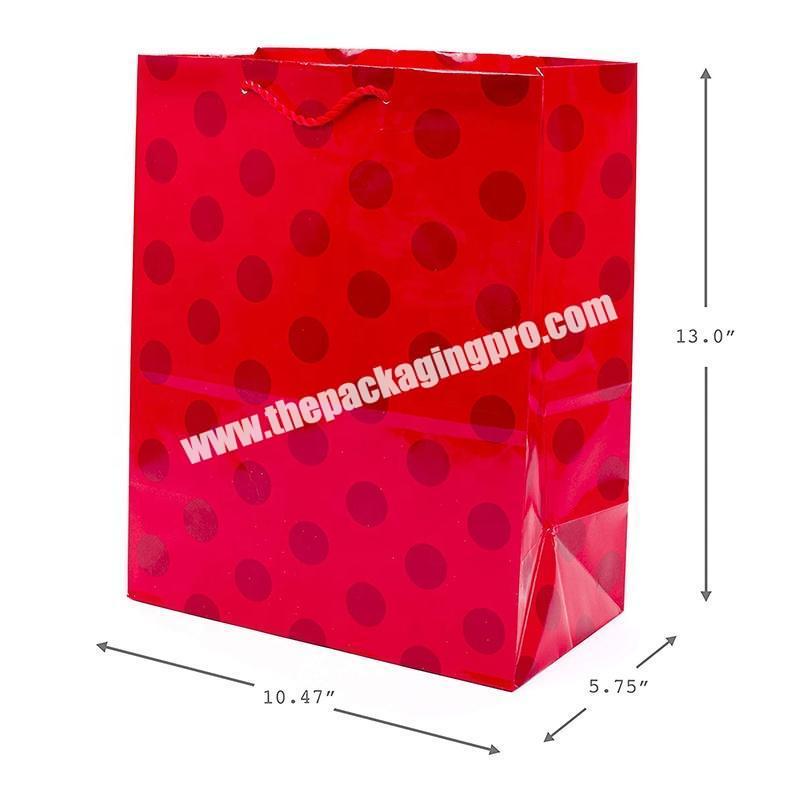 Low Cost Customized Made Printed Black And Red Luxury Paper Shopping Bag
