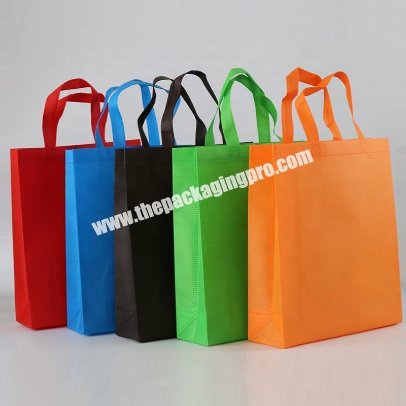 LOW MOQ Cheap Price Promotional Customized Colors Eco Tote Pla Non-Woven Shopping Bag