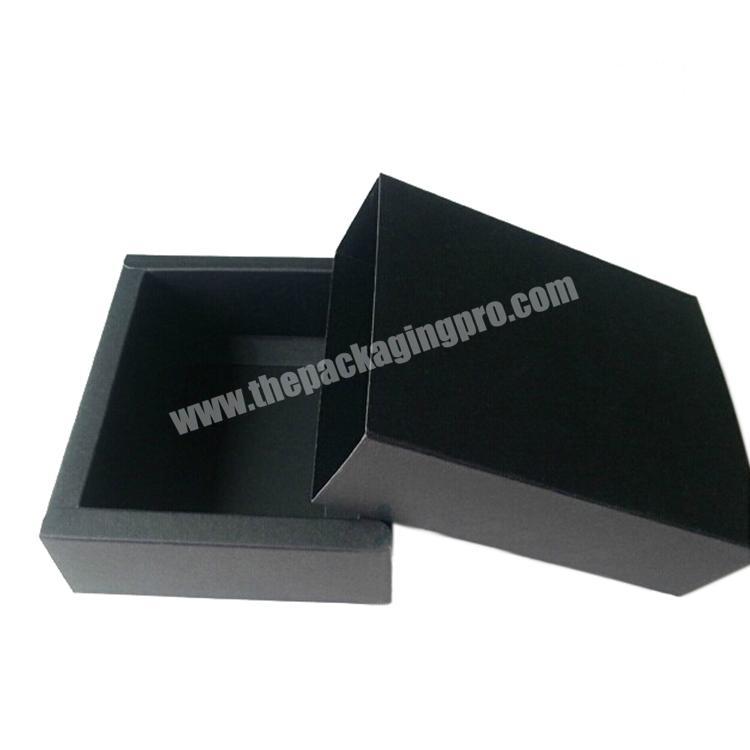Low MOQ custom black drawer box packaging jewelry