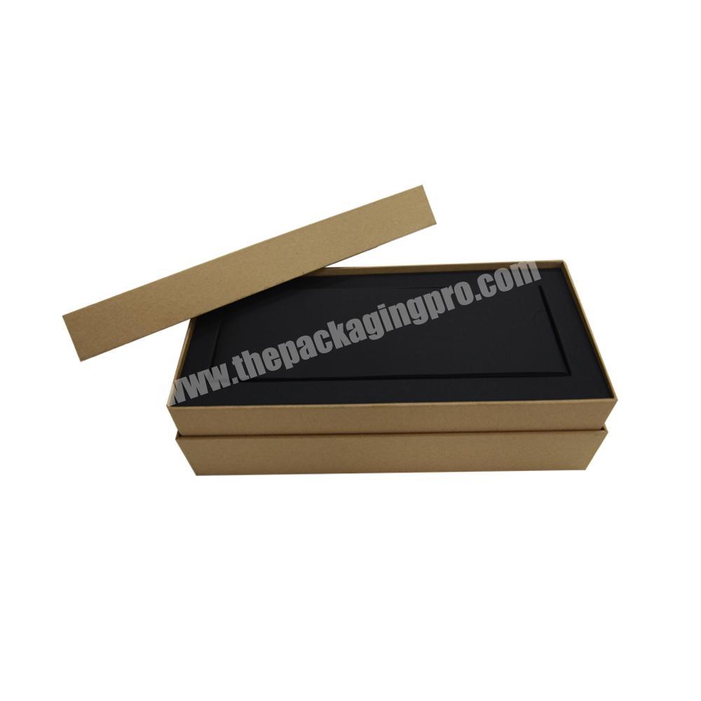 Low Moq Custom Kraft Paper Cardboard Boxes For Packing with paper inner tray