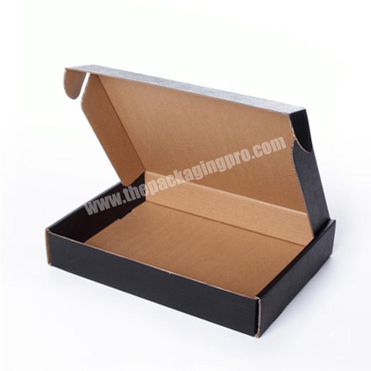 Low MOQ Matt Black Shipping Box with Logo for Suits