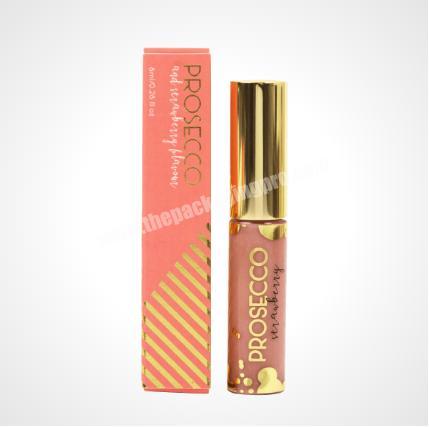 Low moq pink liquid cosmetic cardboard luxury lipstick packaging box