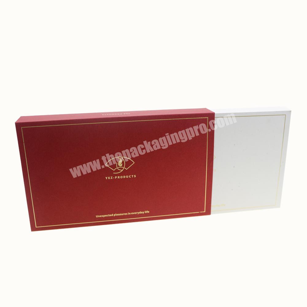 Low MOQ Rigid cardboard sleeve personalised white packaging box