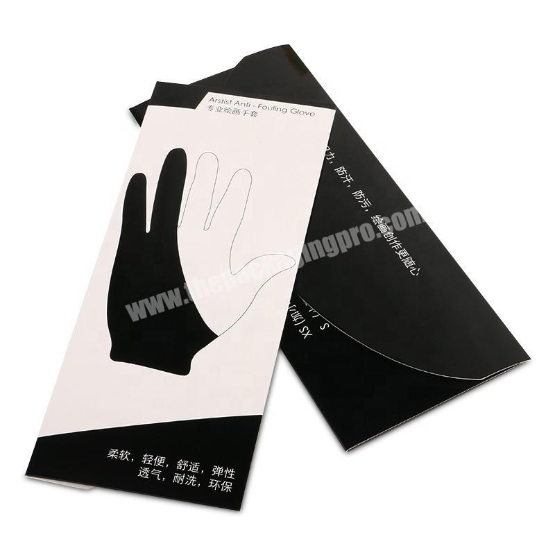 Low price cheap one color painting custom gloves golf glove packaging bags box