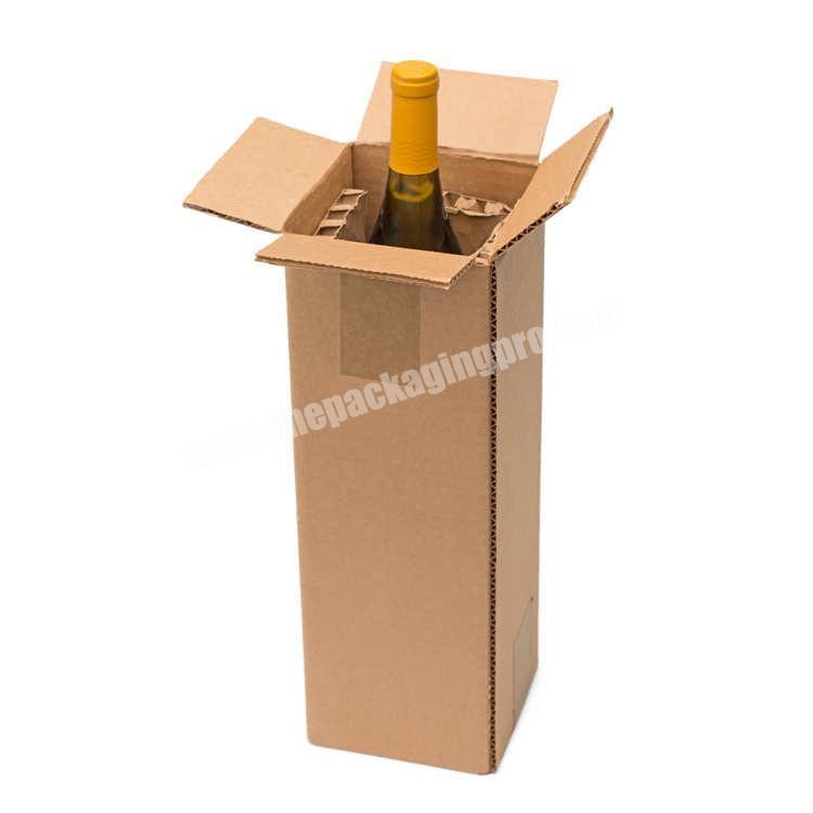 Low Price Corrugated Cardboard Wine Box Mailer Packaking With White LOGO Customized Printing