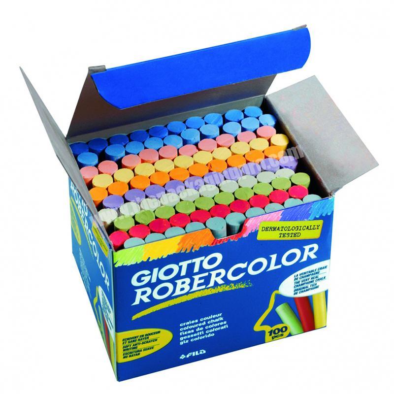Low price ivory paper custom school chalk packaging box