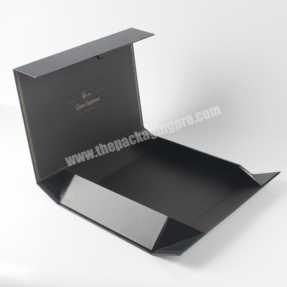 Low price manufacturers Eco friendly recycled natural collapsible custom paper gift box with silk ribbon