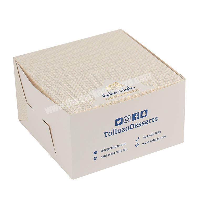 low price paper food packaging cake boxes in bulk