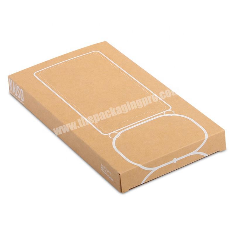 Low price white color printing simple kraft paper box mobile phone cover packaging