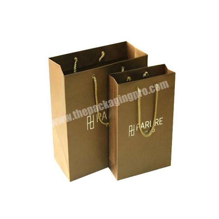 Lower price recycled custom rose gold paper bag