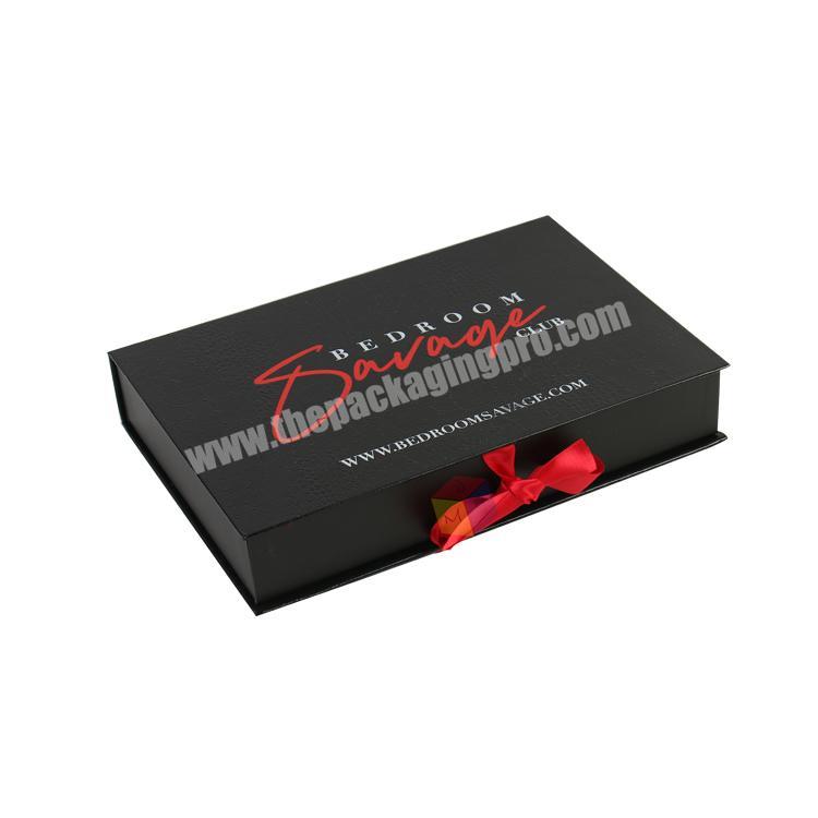 luxurious paper lingerie bra packaging box with ribbon
