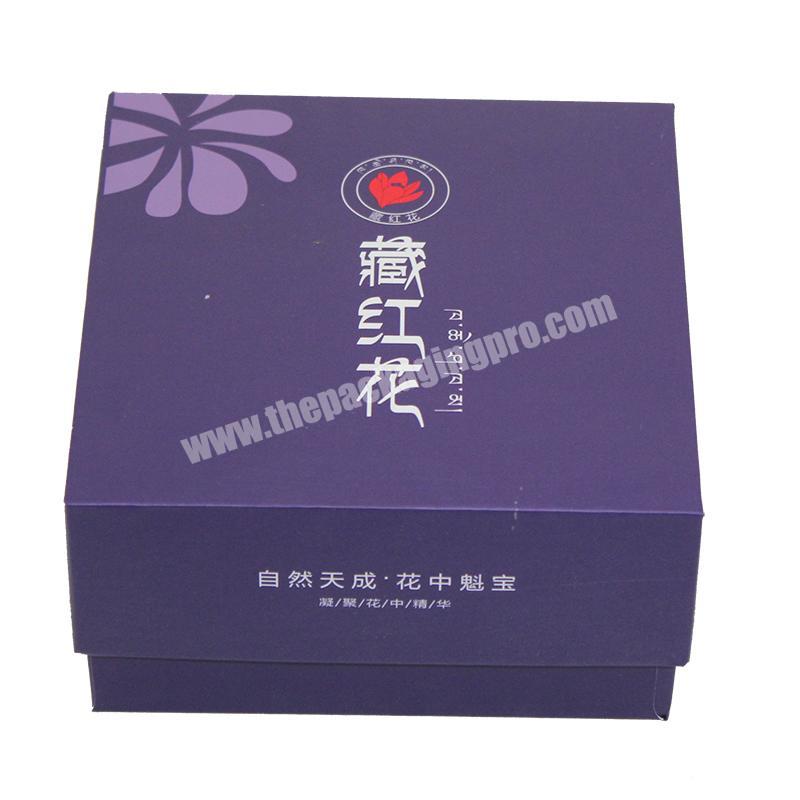 Luxurious Printed Logo Customized Color Storage Keepsake Gift Saffron Paper Box with Handles