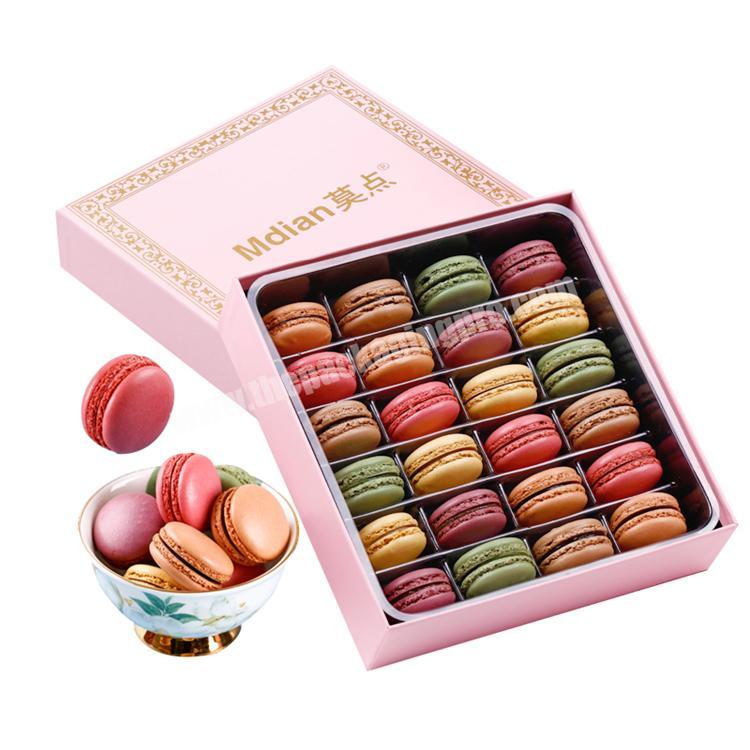 Luxury 24 Grids Macron Cookie Container Paper Gift Box