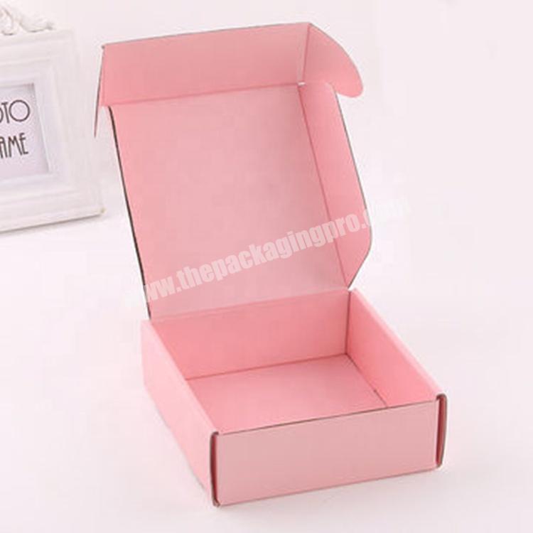luxury art paper gift box pink cardboard cosmeticlid and bottom  packaging box