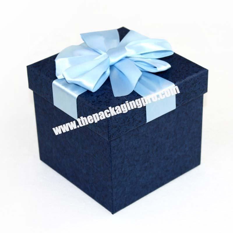 Luxury Big size Cardboard Box Decoration Matte Square Rigid Hat Boxes with Lid Birthday Party favour Gift Packaging box