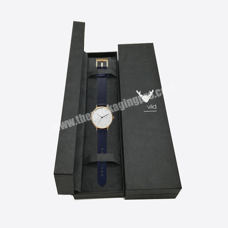 Luxury black cardboard customize printing high quality packaging paper watch boxes