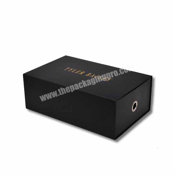Luxury black cardboard drawer shoe box