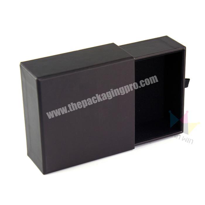 Luxury Black Cardboard Paper Drawer Gift Jewelry Packaging Paper Box