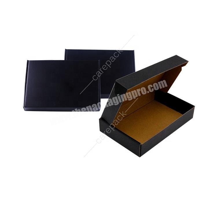 Luxury Black Corrugated Cardboard Packaging Custom Logo Shipping Box For Clothing