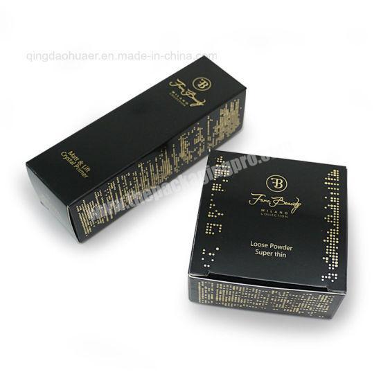 Luxury Black Cosmetic Tuck Top Packaging Paper Box