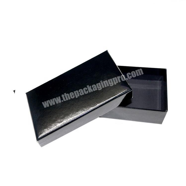Luxury black embossing lid and base cosmetics gift box packaging